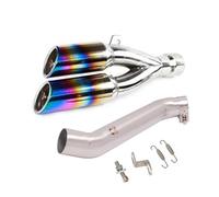 SPAMFAFGHQ Modificación Del Tubo Escape Central Sección Del Tubo Conexión Espace Moto Silenciador Escape Motocicleta Para VFR1200 X VFR1200F VFR 1200 2009-2015(Style g)