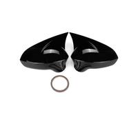 SPAMFAFGHQ Negro Brillante/con Apariencia Fibra Carbono Asiento Para Seat Para Leon MK2 1P Para Ibiza MK4 6J 2008-2017 Cubiertas Espejo Retrovisor Tapas Funda(Negro brillante)