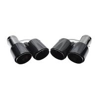 SPAMFAFGHQ Para A3 A4 A5 A6 A7 S4 S5 S6 S7 Mejora De Salida De Acero Inoxidable Accesorios De Punta De Silenciador De Tubo De Escape Trasero De Coche(Carbon Fiber Texture Glossy)