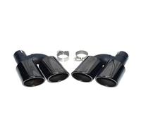 SPAMFAFGHQ Para A3 A4 A5 A6 A7 S4 S5 S6 S7 Mejora De Salida De Acero Inoxidable Accesorios De Punta De Silenciador De Tubo De Escape Trasero De Coche(NEGRO)