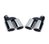 SPAMFAFGHQ Para A3 A4 A5 A6 A7 S4 S5 S6 S7 Mejora De Salida De Acero Inoxidable Accesorios De Punta De Silenciador De Tubo De Escape Trasero De Coche(Plata)