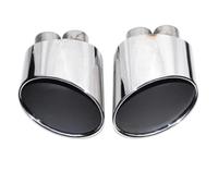 SPAMFAFGHQ Para A3 A4 A5 S3 S4 S5 RS3 RS4 RS5 Tubo De Escape De Acero Inoxidable Silenciador De Repuesto Para Coche(Plata,Two tubes)
