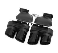 SPAMFAFGHQ Para A6 A7 C8 2019 2020 2021 2022 2023 2024 Actualización De Escape S6 S7 Sistema De Escape Con Punta De Silenciador De Acero Inoxidable Negro(Black+cover)