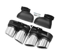 SPAMFAFGHQ Para A6 A7 C8 2019 2020 2021 2022 2023 2024 Actualización De Escape S6 S7 Sistema De Escape Con Punta De Silenciador De Acero Inoxidable Negro(Silver+cover)