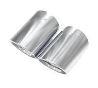 SPAMFAFGHQ Para B&MW Serie 3 G20 G21 320D 330i 320i 2023 2024 Punta De Silenciador Reemplazo Sistema De Escape Tobera Cubierta De Escape(Plata,2 piezas)