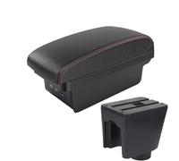 SPAMFAFGHQ Para C&hevrolet Para Aveo I 2006 2007 2008 2009 2010 2011 2012 Caja Reposabrazos Coche Caja Reposabrazos Central(B1 Negro rojo 3USB)