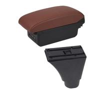 SPAMFAFGHQ Para C&hevrolet Para Nexia Reposabrazos Auto Para C&hevrolet Para Kalos Consola Central Caja De Almacenamiento Accesorios Auto(B6 marrón 3USB)