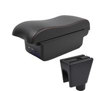 SPAMFAFGHQ Para C&hevrolet Para Spark Caja Reposabrazos Para Spark 3 III Para Aveo T200 Caja De Almacenamiento De Reposabrazos Auto(B1 Negro rojo 3USB)
