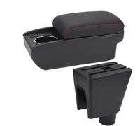 SPAMFAFGHQ Para C&hevrolet Para Spark Para Spark 3 III Para Aveo T200 Auto Reposabrazos Caja De Almacenamiento Portavasos Actualización Accesorios Auto(B1 Negro rojo 6USB)