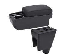SPAMFAFGHQ Para C&hevrolet Para Spark Para Spark 3 III Para Aveo T200 Auto Reposabrazos Caja De Almacenamiento Portavasos Actualización Accesorios Auto(C2 Línea negra SIN USB)