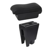 SPAMFAFGHQ Para Citroen C1 Alzacristales Reposabrazos Central Caja De Almacenamiento Auto Suministros Auto Detalles Interiores USB Luz LED(C2 Línea Negra)