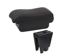 SPAMFAFGHQ Para Citroen C1 Descansabrazos De Auto Caja De Almacenamiento Piezas Retrofit Detalles Interiores Accesorios Coche(A2 red line No USB)