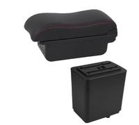 SPAMFAFGHQ Para Citroën Para Berlingo Caja De Descansabrazos Almacenamiento Central Retrofit Detalles Interiores(B red line 3USB)