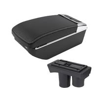SPAMFAFGHQ Para Citroën Para C-Elysee Caja De Brazo Central Caja Almacenamiento Interior Retrofit Accesorio Auto Con USB(A2 Black line7 USB)