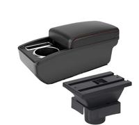 SPAMFAFGHQ Para Citroën Para Sega Reposabrazos Coche Modificación Interior Gran Espacio Almacenamiento Con USB(A1 Negro rojo SIN USB)
