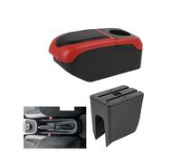 SPAMFAFGHQ Para Dacia Para Spring Caja Reposabrazos Para R&enault Para K-ZE Caja Reposabrazos Auto Caja Almacenamiento Central Consola Central(negro rojo)