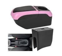 SPAMFAFGHQ Para Dacia Para Spring Para Dacia Para Spring Electric Reposabrazos Coche Almacenamiento Central Retrofit Interno Carga USB(Black Pink)