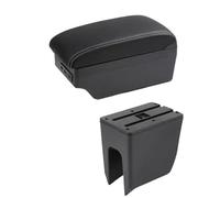 SPAMFAFGHQ Para Dacia Para Spring Reposabrazos Caja Almacenamiento Central Retrofit Interno Carga USB(C black line 7USB)