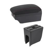 SPAMFAFGHQ Para Dacia Para Spring Reposabrazos Caja Almacenamiento Central Retrofit Interno Carga USB(C white line 7USB)