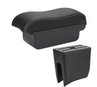 SPAMFAFGHQ Para Dacia Para Spring Reposabrazos Para R&enault Para K-ZE Caja Reposabrazos Auto Cuero Superficie Curva Caja De Reposabrazos Central(C3 Negro blanco SIN USB)