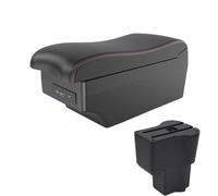 SPAMFAFGHQ Para Daihatsu Para Sirion 2020 Reposabrazos Consola Central Interior Caja Almacenamiento Accesorios Brazo(A1 Negro rojo 7USB)