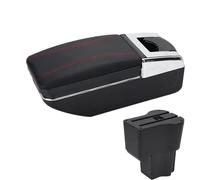 SPAMFAFGHQ Para Daihatsu Para Sirion Apoyo De Brazo Para Materia Caja De Brazo Auto Central Contenido Almacén Caja Almacenamiento 2016-2021(A1 Negro rojo SIN USB)