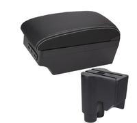 SPAMFAFGHQ Para Daihatsu Para Sirion Reposabrazos Para Materia 2007-2015 Caja De Reposabrazos De Coche Central Almacenar Contenido Caja De Almacenamiento Brazo(A3 Negro blanco 7USB)