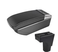 SPAMFAFGHQ Para Datsun GO Para GO Plus Universal Caja Reposabrazos Central Coche Portavasos(B3 Black white NO USB)
