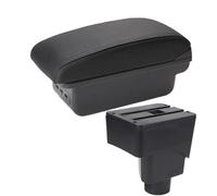 SPAMFAFGHQ Para F&ord Para EcoSport 2013 2014 2015 2016 2017 Reposabrazos Auto Caja Almacenamiento Brazo Accesorios Auto Piezas Retrofit Interior(B2 línea negra 3USB)