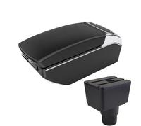 SPAMFAFGHQ Para F&ord Para EcoSport Reposabrazos Coche 2018-2024 Caja Almacenamiento Brazo Accesorios Coche Piezas Remodelación Interior(Línea negra 7USB)