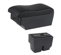 SPAMFAFGHQ Para F&ord Para Fiesta Caja De Reposabrazos De Coche Para F&ord Para Fiesta MK7 2009 2010 2011-2017 Caja De Reposabrazos Central(Línea negra E2)