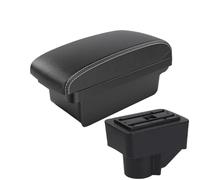 SPAMFAFGHQ Para F&ord Para Fiesta Caja Descansabrazos Para F&ord Para Fiesta 3 Descansabrazos Auto 2011 2012 2013 2014-2018 Caja Almacenamiento Auto(A3 Black white NO USB)