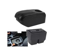 SPAMFAFGHQ Para F&ord Para Fiesta Para Fiesta MK7 Reposabrazos Auto 2009 2010 2011 2012 2013 2014 2015 2016 2017 Caja De Almacenamiento Detalles De Interior(Negro Negro)