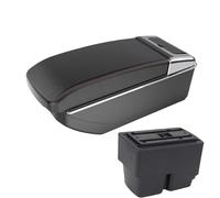 SPAMFAFGHQ Para F&ord Para Fiesta Para Fiesta MK7 Reposabrazos Coche 2009-2017 Almacenamiento Accesorios Interior(B1 Black red NO USB)