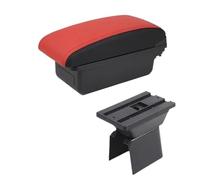 SPAMFAFGHQ Para F&ord Para Fiesta Reposabrazos Para F&ord Para Fiesta Mk5 Reposabrazos De Coche Almacenamiento Central(A5 Rojo Negro Sin USB)
