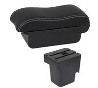 SPAMFAFGHQ Para F&ord Para Focus 2 Mk2 2005 2006 2007-2011 Reposabrazos Coche Reposabrazos Consola Central Almacenamiento Doble Capa(Línea Blanca C2)