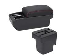 SPAMFAFGHQ Para F&ord Para Focus 2 Para Focus Mk2 Auto Reposabrazos Accesorios Detalles Interiores Piezas De Retroadaptación Caja De Almacenamiento(C1 Negro rojo SIN USB)