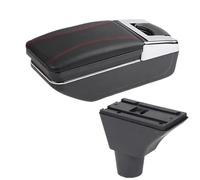 SPAMFAFGHQ Para Fiat Para Panda Reposabrazos USB Para PANDA II Reposabrazos Portavasos Cenicero Interfaz USB(A1 línea roja Sin USB)