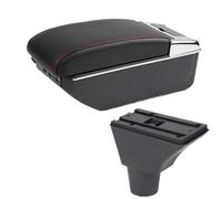SPAMFAFGHQ Para Fiat Para Panda Reposabrazos USB Para PANDA II Reposabrazos Portavasos Cenicero Interfaz USB(C1 línea roja 7USB)