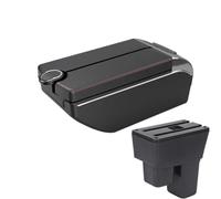 SPAMFAFGHQ Para Fit Para Jazz 2 2008 2009 2010 2011 2012 2013 Caja De Brazo De Coche Caja De Almacenamiento De Brazo Accesorios De Coche(B1 Red line 7 usb)