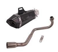 SPAMFAFGHQ Para GROM MSX125 MSX 125 2013 2014 2015 2016 2017 2018 2019 2020 2021 Sistema De Escape Completo De Carbono Para Motocicleta(Estilo B)