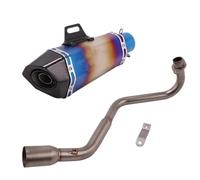 SPAMFAFGHQ Para GROM MSX125 MSX 125 2013 2014 2015 2016 2017 2018 2019 2020 2021 Sistema De Escape Completo De Carbono Para Motocicleta(Style C)