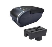 SPAMFAFGHQ Para Hyundai Para Accent Para Tagaz Caja De Reposabrazos Para Accent Caja De Reposabrazos Coche Partes Interiores Caja De Almacenamiento Central(E black line 9USB)