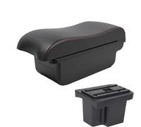 SPAMFAFGHQ Para KIA Para Cerato Para Forte K3 2011 Reposabrazos Coche Piel Piezas Interiores Caja Almacenamiento Accesorios(A1 Negro rojo SIN USB)