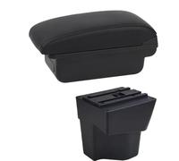 SPAMFAFGHQ Para KIA Para Rio 5 2012 2013 2014 2015 2016-2019 Reposabrazos Auto Reposabrazos De Cuero Caja De Almacenamiento Consola Central(B1 Línea Negra)