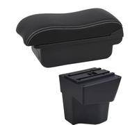 SPAMFAFGHQ Para KIA Para Rio 5 2012 2013 2014 2015 2016-2019 Reposabrazos Auto Reposabrazos De Cuero Caja De Almacenamiento Consola Central(B2 Línea Blanca)