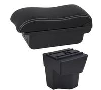 SPAMFAFGHQ Para KIA Para Rio 5 2012 2013 2014 2015 2016-2019 Reposabrazos Auto Reposabrazos De Cuero Caja De Almacenamiento Consola Central(Línea Blanca C2)