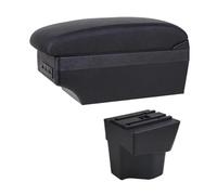 SPAMFAFGHQ Para KIA Para Rio 5 2012 2013 2014 2015 2016-2019 Reposabrazos Auto Reposabrazos De Cuero Caja De Almacenamiento Consola Central(Línea negra E1)