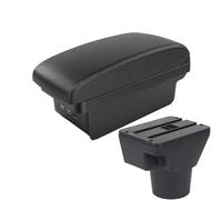 SPAMFAFGHQ Para Kia Para Rio II 2005 2006 2007-2011 Caja Brazo Auto Almacenamiento Central Modificado Accesorios Interiores Auto(B2 línea negra 3USB)