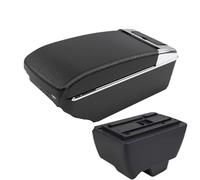SPAMFAFGHQ Para Mahindra Para Bolero Reposabrazos Universal Almacenamiento Consola Central Portavasos Cenicero(A3 Negro blanco 7USB)